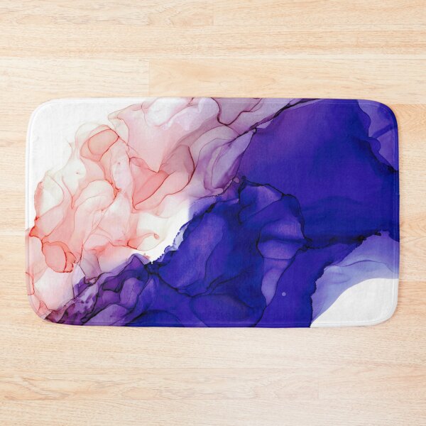 Item preview, Indigo and Coral River Abstract: Original Alcohol Ink Painting by Herzart designed and sold by herzart.