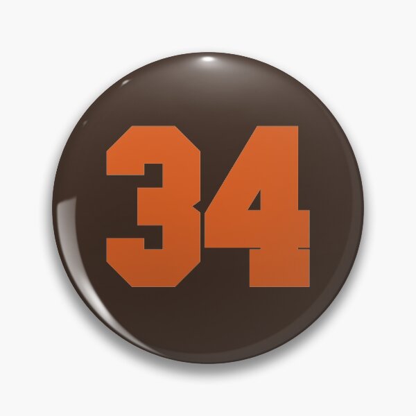 Item preview, 34 Number Cleveland Sports Thirty-Four Brown Jersey designed and sold by HelloFromAja.