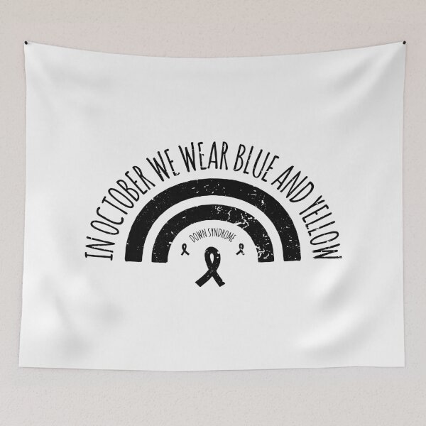 Item preview, In October We Wear Blue And Yellow Down Syndrome designed and sold by AbraFero.