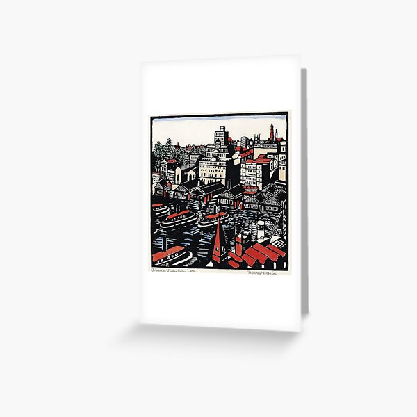 “Circular Quay” by Margaret Preston Greeting Card