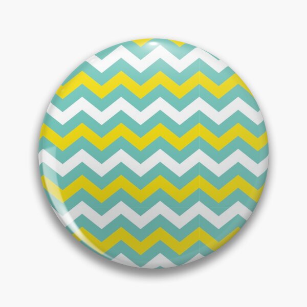 Item preview, Yellow, Aqua Blue and White Chevron Zigzag Pattern designed and sold by SqueakyRicardo.
