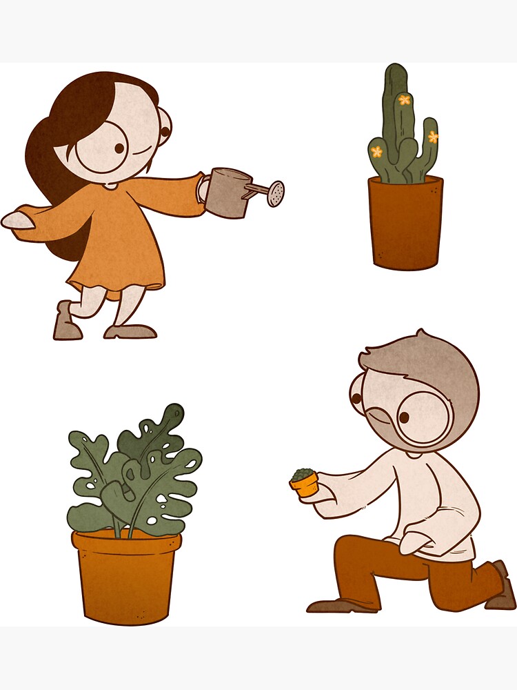 John & Catana With Plants! by catanacomics