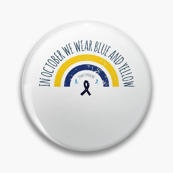 Item preview, In October We Wear Blue And Yellow Down Syndrome designed and sold by AbraFero.