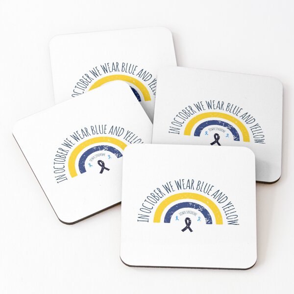 Item preview, In October We Wear Blue And Yellow Down Syndrome designed and sold by AbraFero.