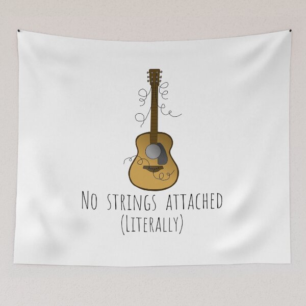 Item preview, No strings attached - guitar funny  designed and sold by The-Guitar-Bay.