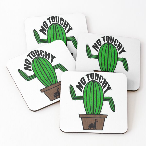 Item preview, No Touchy Cactus with Llama Drawing on Pot designed and sold by Rachels-Hue.