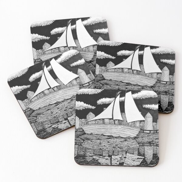 Item preview, 291- WHITE SAILS - DAVE EDWARDS - INK - 2020 designed and sold by BLYTHART.