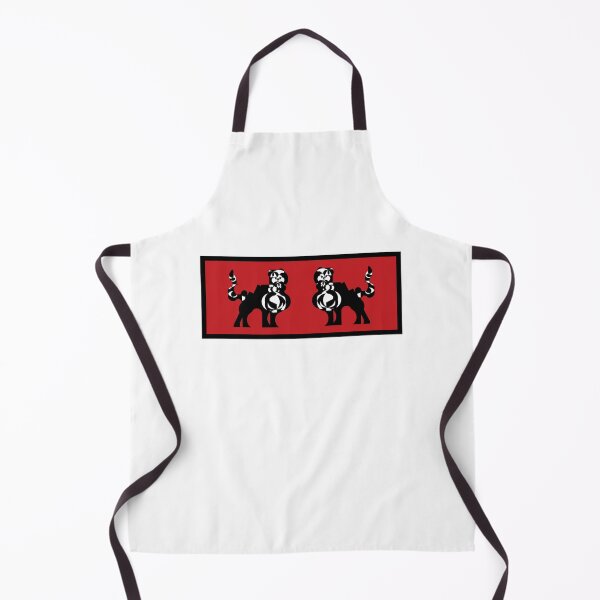 Item preview, Feline duet (Red background) V6 - Two black and white felines that are facing each other. designed and sold by BDLVandFriends.