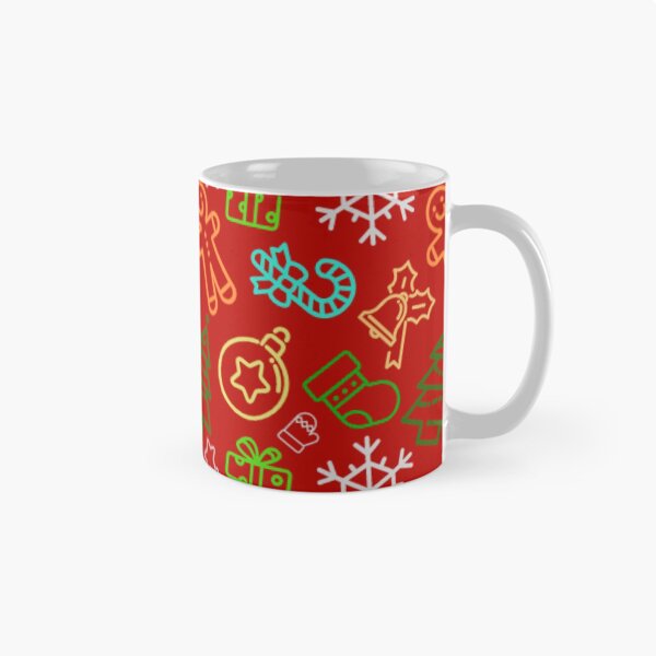 Item preview, Ugly Christmas pattern cute on red designed and sold by Pattern-ify.