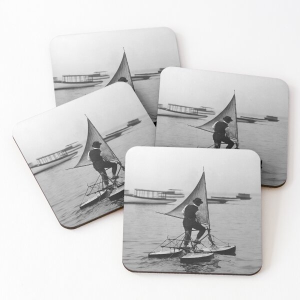 Item preview, Man Testing A Water Tricycle - Circa 1900 designed and sold by warishellstore.