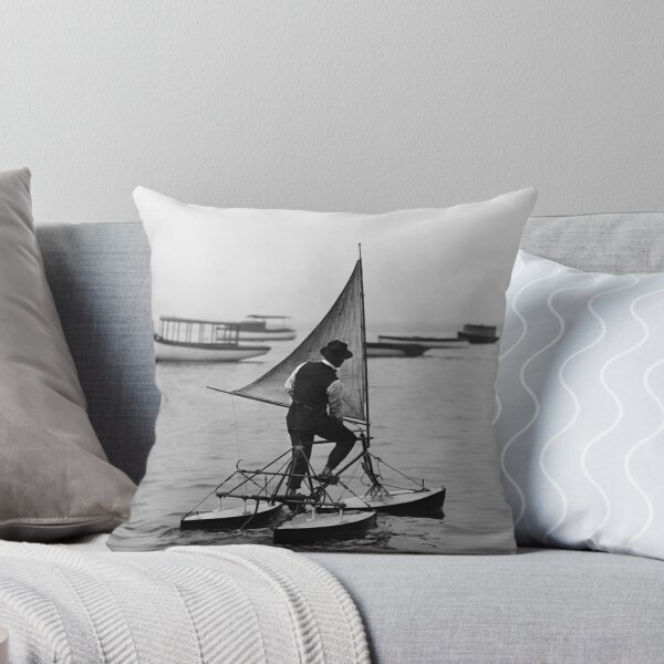 Item preview, Man Testing A Water Tricycle - Circa 1900  designed and sold by warishellstore.