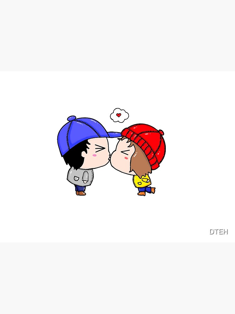 Tarjetas de felicitación «Linda pareja besándose dibujos animados» de DTEH  | Redbubble