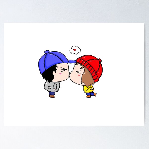 Item preview, Cute Couple Kissing Cartoon designed and sold by DTEH.