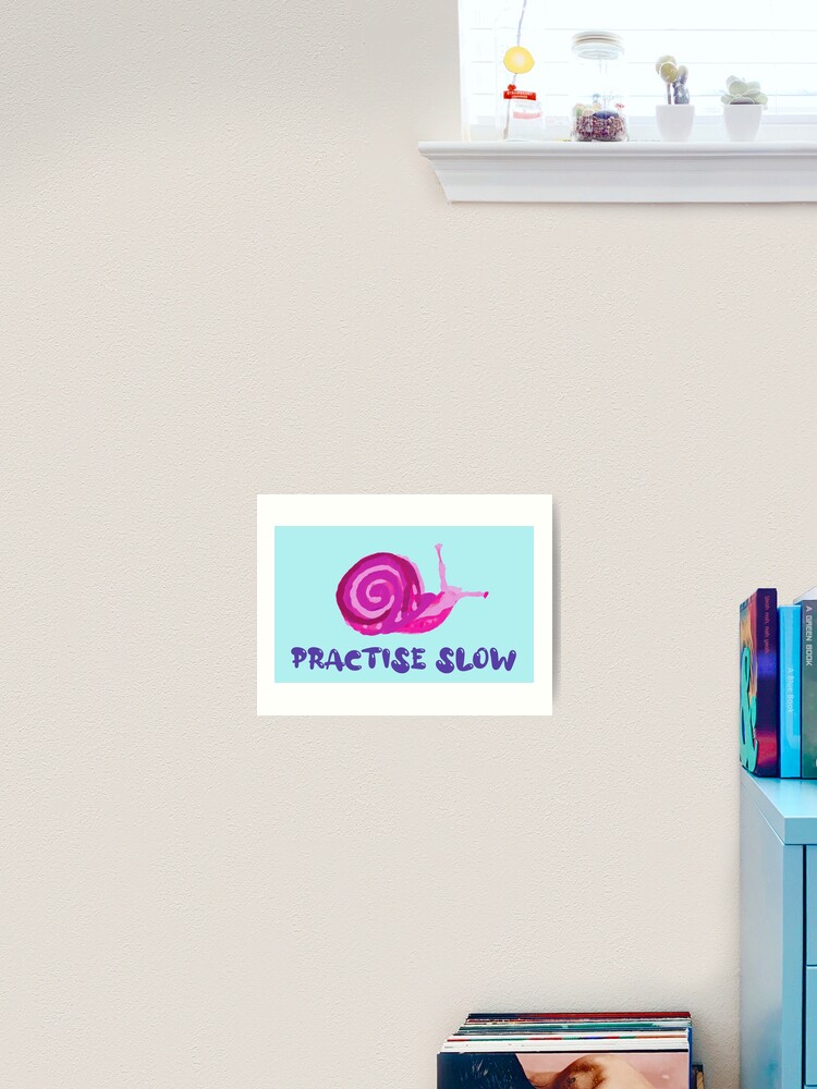 Thumbnail 2 of 3, Art Print, Practise Slow Musical Snail  designed and sold by DesignsofNote.