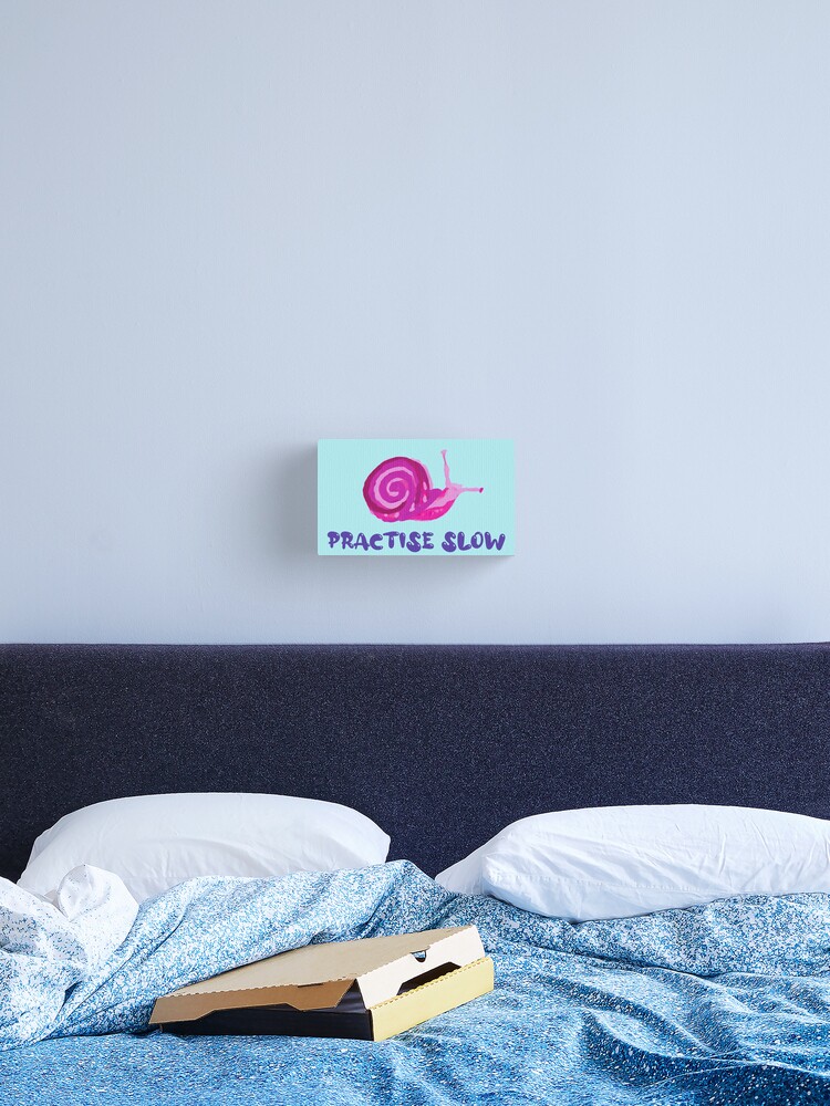 Thumbnail 2 of 3, Canvas Print, Practise Slow Musical Snail designed and sold by DesignsofNote.