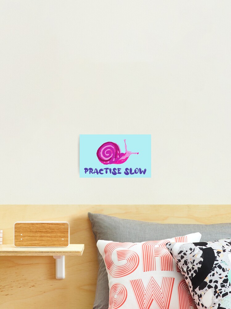 Thumbnail 2 of 3, Photographic Print, Practise Slow Musical Snail  designed and sold by DesignsofNote.