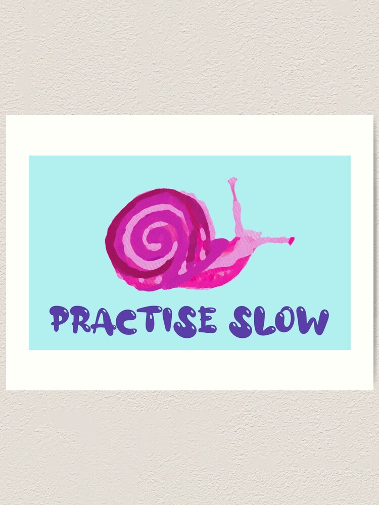 Thumbnail 1 of 3, Art Print, Practise Slow Musical Snail  designed and sold by DesignsofNote.
