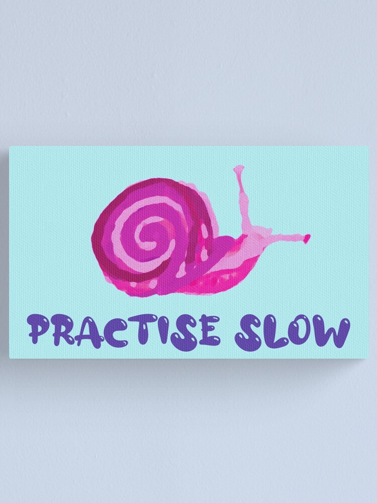 Thumbnail 1 of 3, Canvas Print, Practise Slow Musical Snail designed and sold by DesignsofNote.