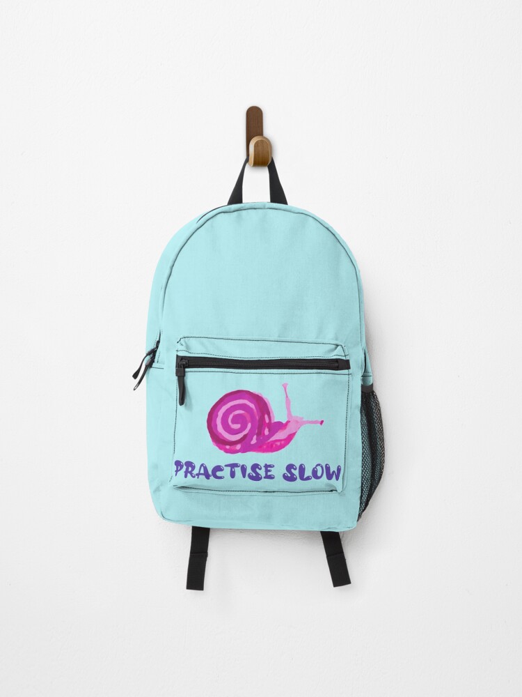 Thumbnail 1 of 3, Backpack, Practise Slow Musical Snail designed and sold by DesignsofNote.