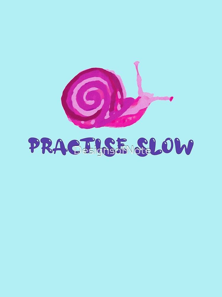 Thumbnail 4 of 4, Graphic T-Shirt, Practise Slow Musical Snail designed and sold by DesignsofNote.