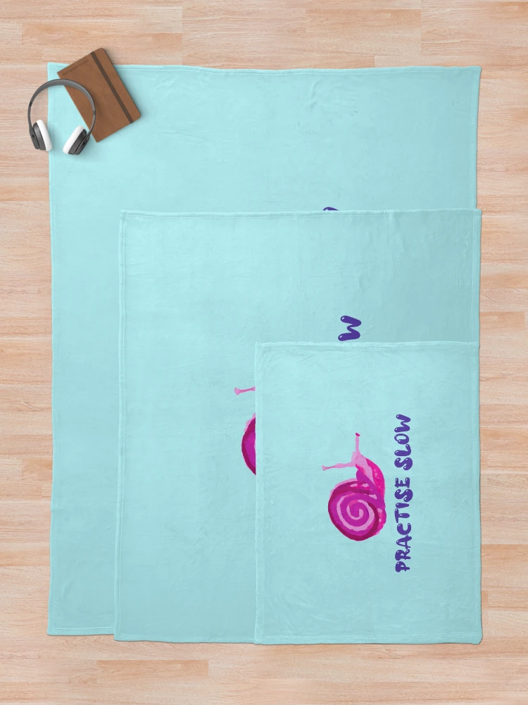 Thumbnail 5 of 6, Throw Blanket, Practise Slow Musical Snail designed and sold by DesignsofNote.