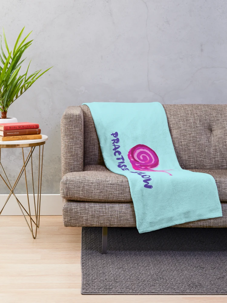 Thumbnail 2 of 6, Throw Blanket, Practise Slow Musical Snail designed and sold by DesignsofNote.
