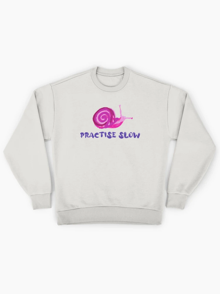 Thumbnail 1 of 6, Premium Oversized Sweatshirt, Practise Slow Musical Snail designed and sold by DesignsofNote.
