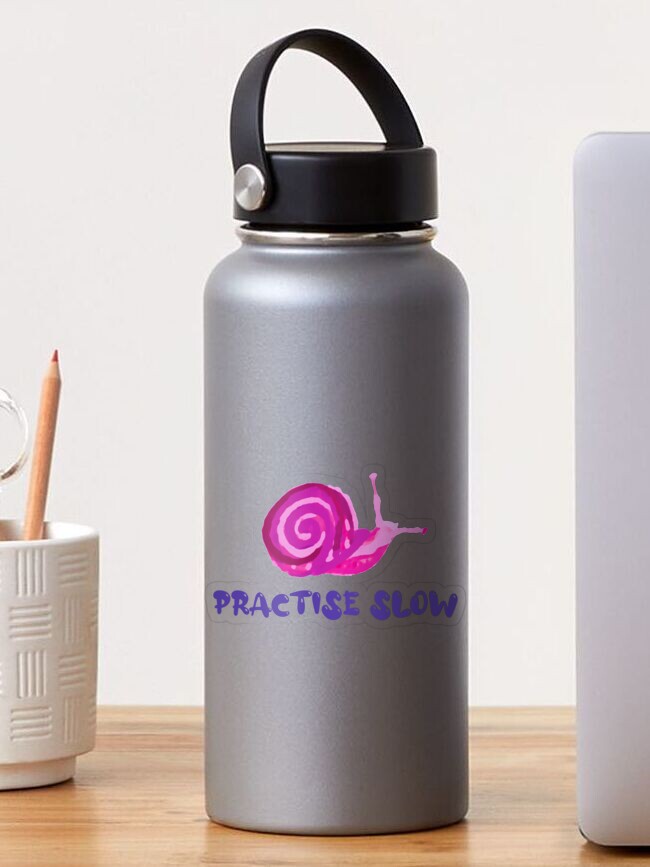 Thumbnail 1 of 3, Sticker, Practise Slow Musical Snail designed and sold by DesignsofNote.