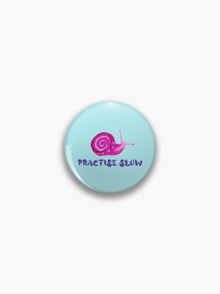 Thumbnail 1 of 3, Pin, Practise Slow Musical Snail designed and sold by DesignsofNote.