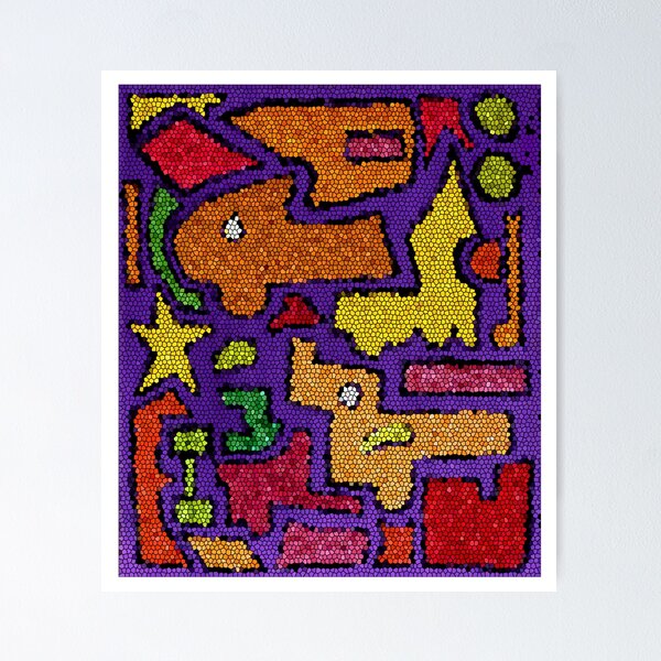 Item preview, Green nose mosaic pattern art designed and sold by yosefpaperstore.