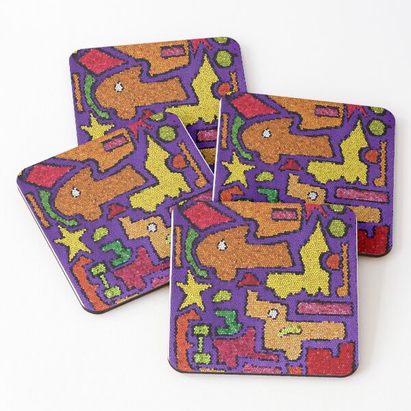 Item preview, Green nose mosaic pattern art designed and sold by yosefpaperstore.