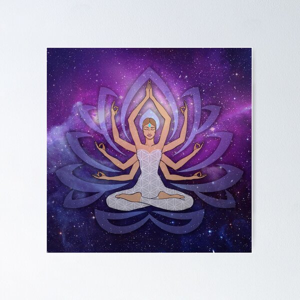 Item preview, Violet Lotus and Woman with many Arms designed and sold by MandalaSoul.