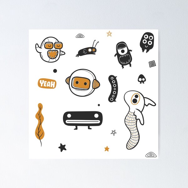 Artikelvorschau, Monster Sticker Pack 4 entworfen und verkauft von mischellero.