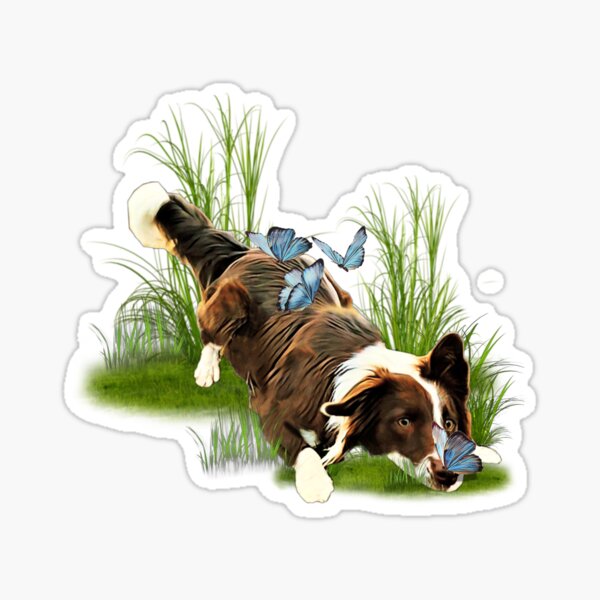 Item preview, Border Collie and Butterfly designed and sold by ProtanDesign.