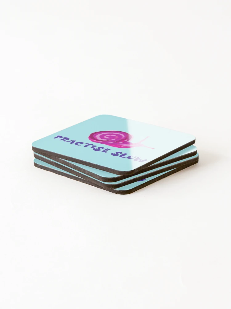 Thumbnail 4 of 5, Coasters (Set of 4), Practise Slow Musical Snail designed and sold by DesignsofNote.