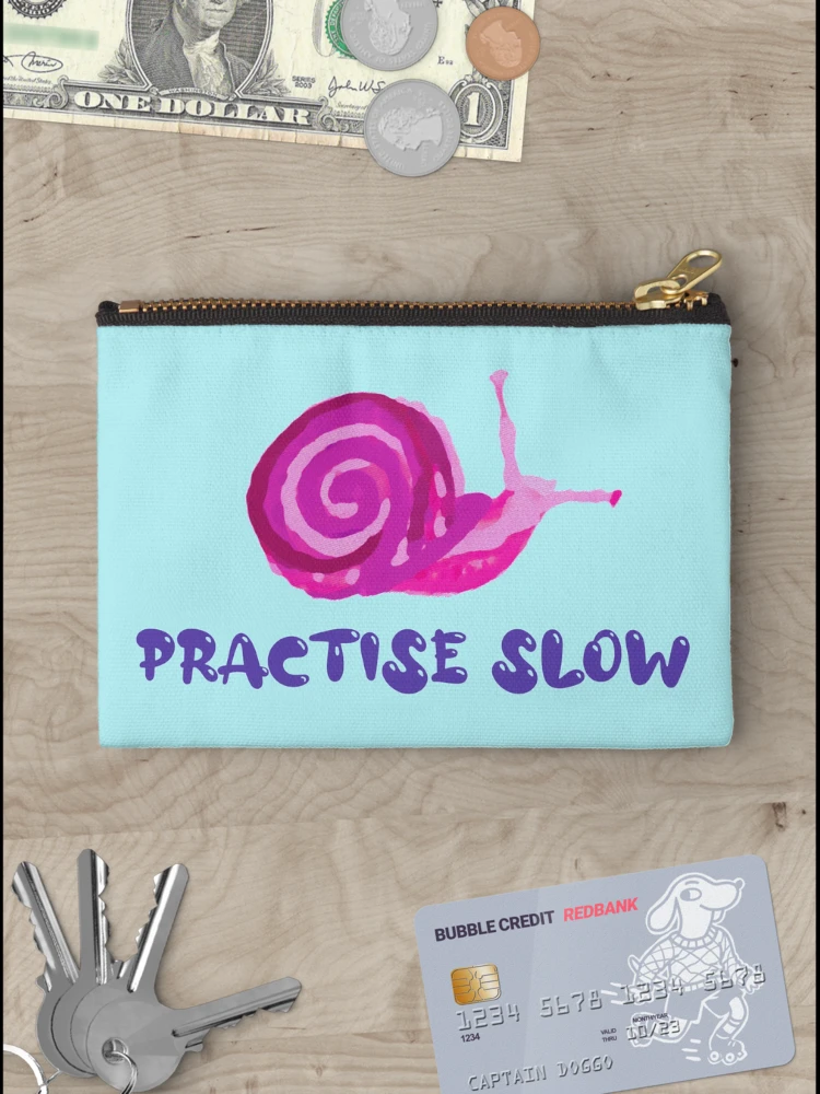 Thumbnail 3 of 4, Zipper Pouch, Practise Slow Musical Snail  designed and sold by DesignsofNote.