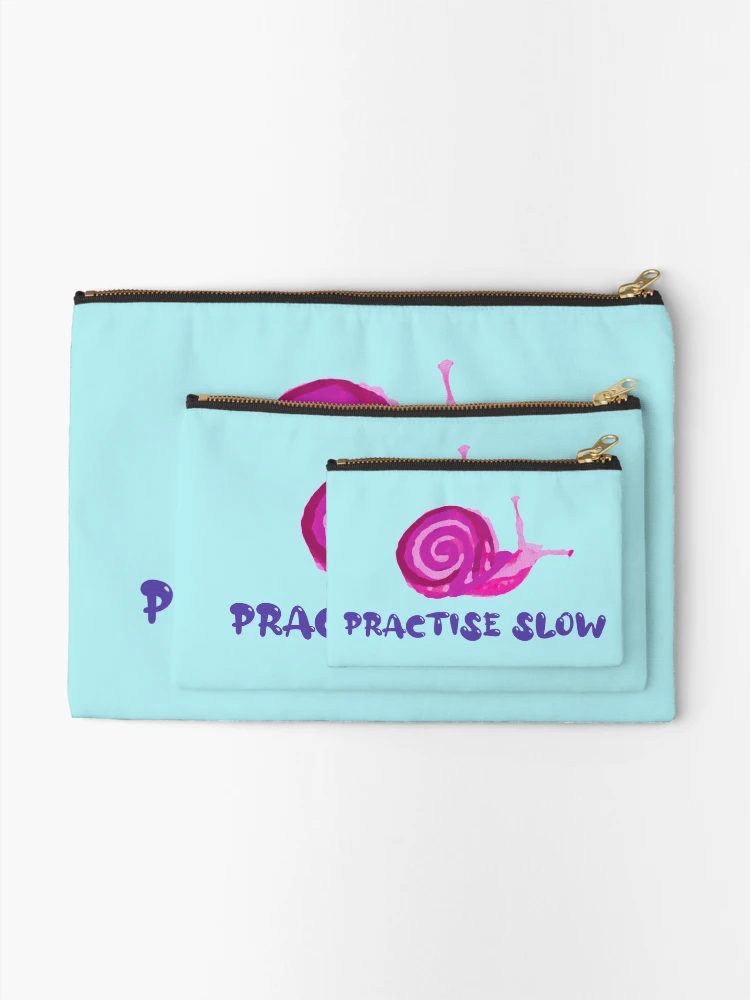 Thumbnail 2 of 4, Zipper Pouch, Practise Slow Musical Snail  designed and sold by DesignsofNote.