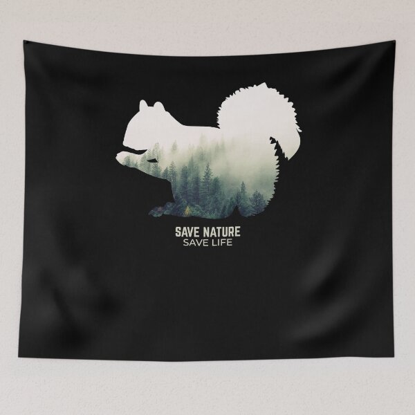 Item preview, Squirrel in Forest Environment Climate Protection designed and sold by RJ-Art.
