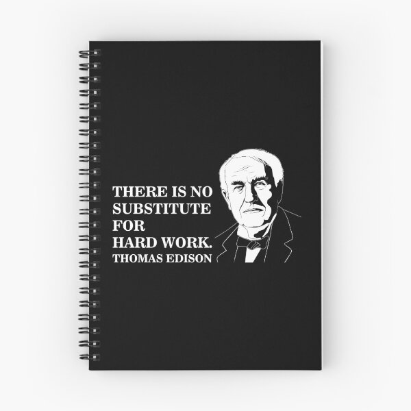 Item preview, No Substitute For Hard Work Inspiration Quote Thomas Edison print designed and sold by jakehughes2015.