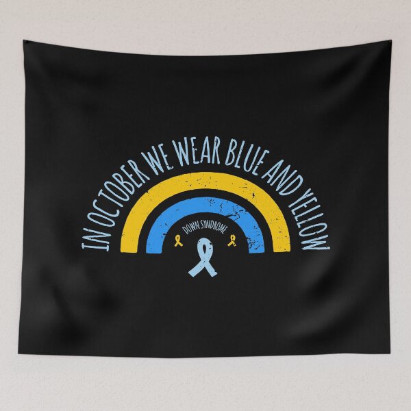 Item preview, In October We Wear Blue And Yellow Down Syndrome designed and sold by AbraFero.
