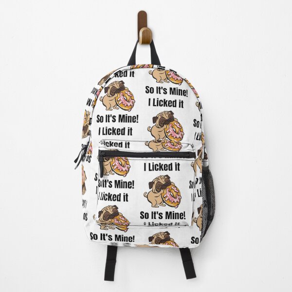 Item preview, I Licked It So It's Mine! Pug Eating Doughnut designed and sold by APrettyView.