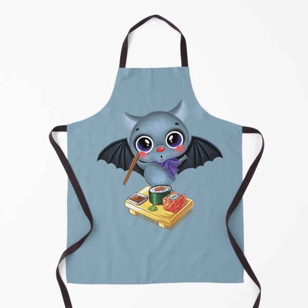 Item preview, Kawaii Spooky Japanese Bat Eating Sushi designed and sold by EvaWolf.