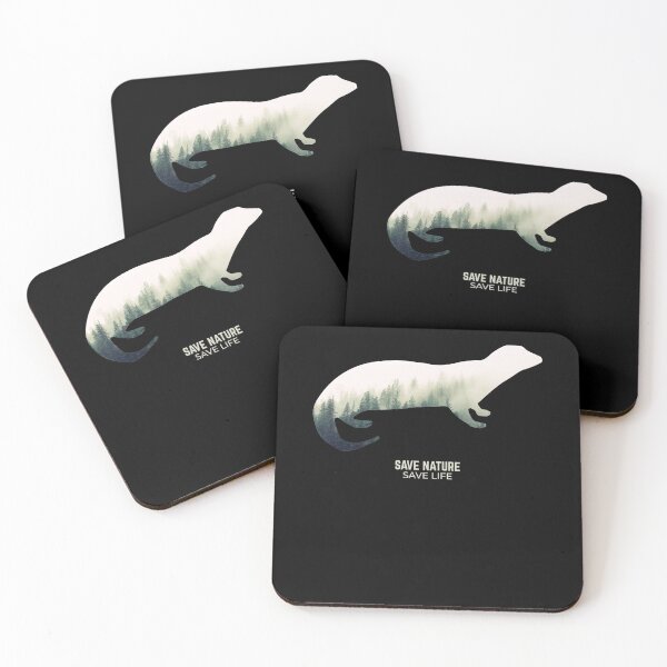 Item preview, Otters in Forest Environment Climate Protection designed and sold by RJ-Art.