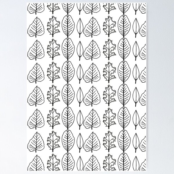 Item preview, Leaf Pattern- black and white designed and sold by re-silvija.