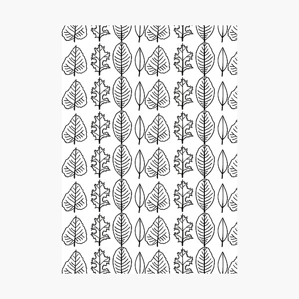 Item preview, Leaf Pattern- black and white designed and sold by re-silvija.