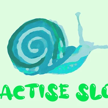Artwork thumbnail, Practise Slow Musical Snail (Green/Blue) by DesignsofNote