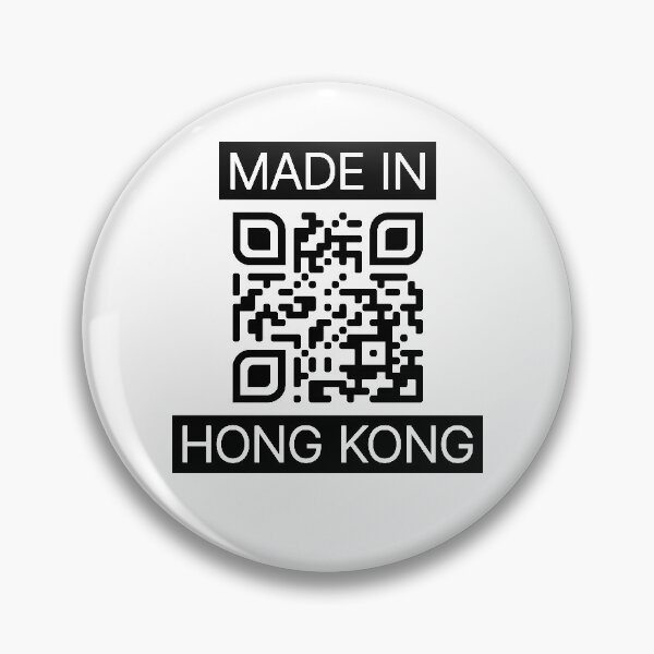 Item preview, Made In Hong Kong With QR Code (Black) designed and sold by BunnyPrinceDegn.