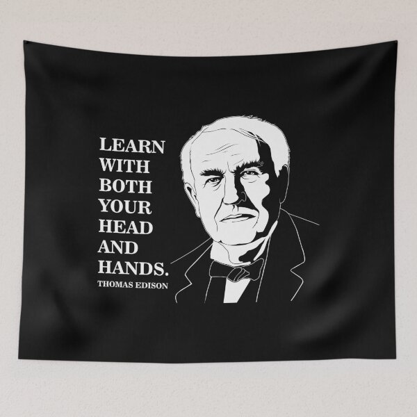 Item preview, Famous American Quote Learn Thomas Edison design designed and sold by jakehughes2015.