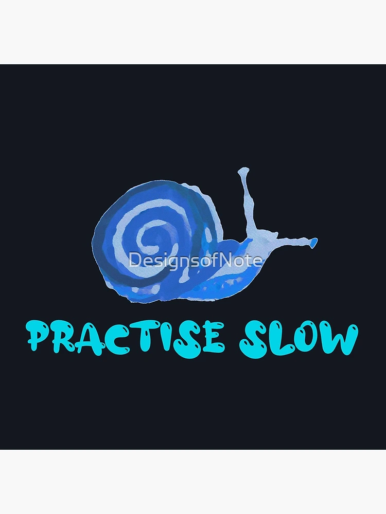 Thumbnail 5 of 5, Coasters (Set of 4), Practise Slow Musical Snail (Blue) designed and sold by DesignsofNote.