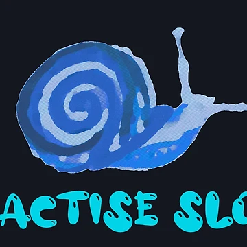 Artwork thumbnail, Practise Slow Musical Snail (Blue)  by DesignsofNote